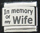 In memory of my wife - plain laser Italian charm - Click Image to Close